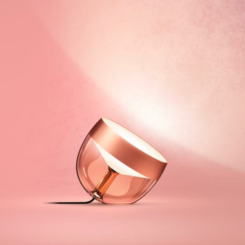 Lampes connectées IRIS HUE coloris cuivre rose