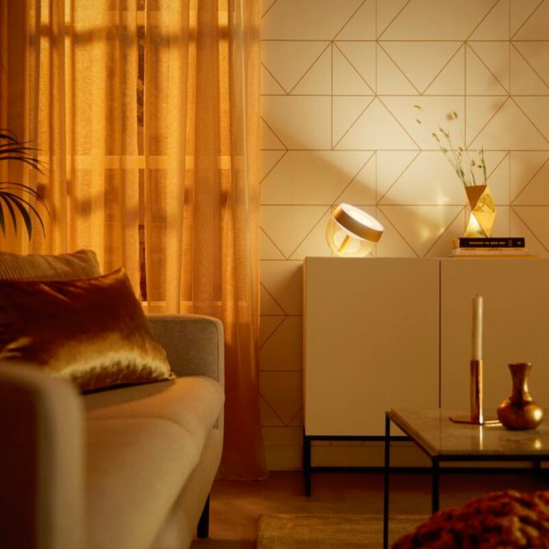 Lampes connectées IRIS HUE coloris or