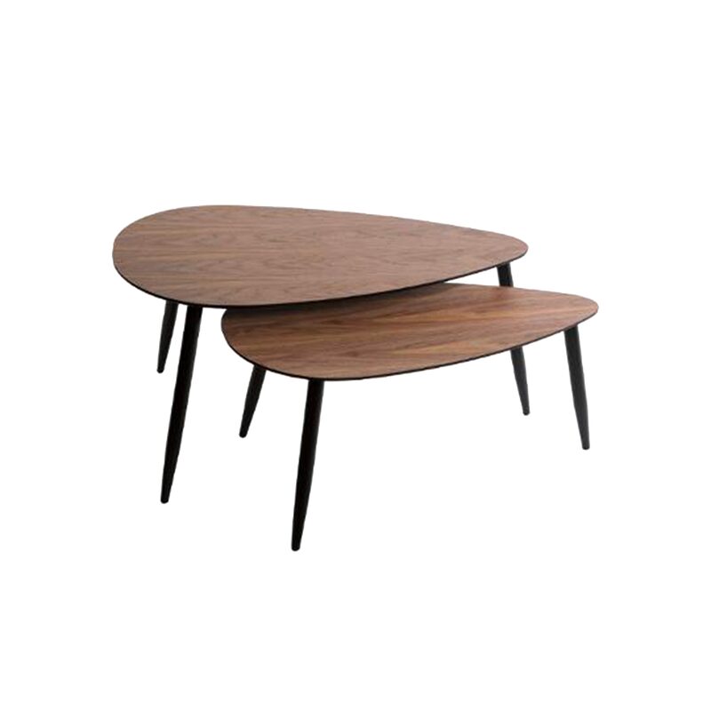 Table basse MADDY coloris brun noyer 98 x 60 cm