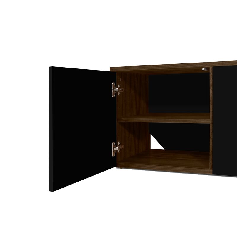 Meuble TV ALBI coloris noir laque