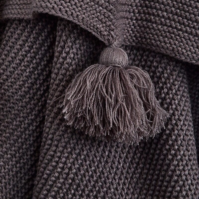 Plaid SIGNY coloris gris anthracite