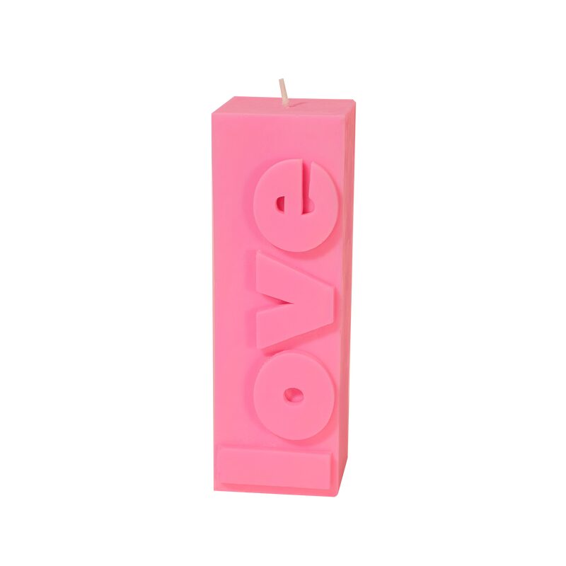 Bougie LOVE coloris rose