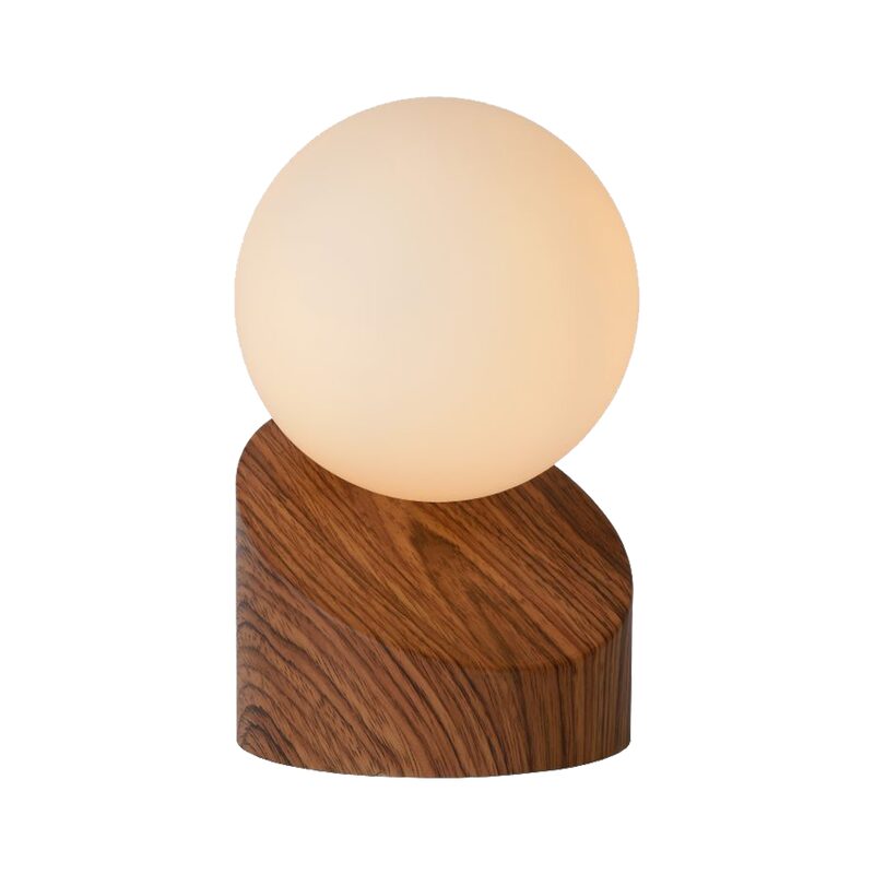 Lampe à poser LEN coloris bois foncé 16 x 10 cm