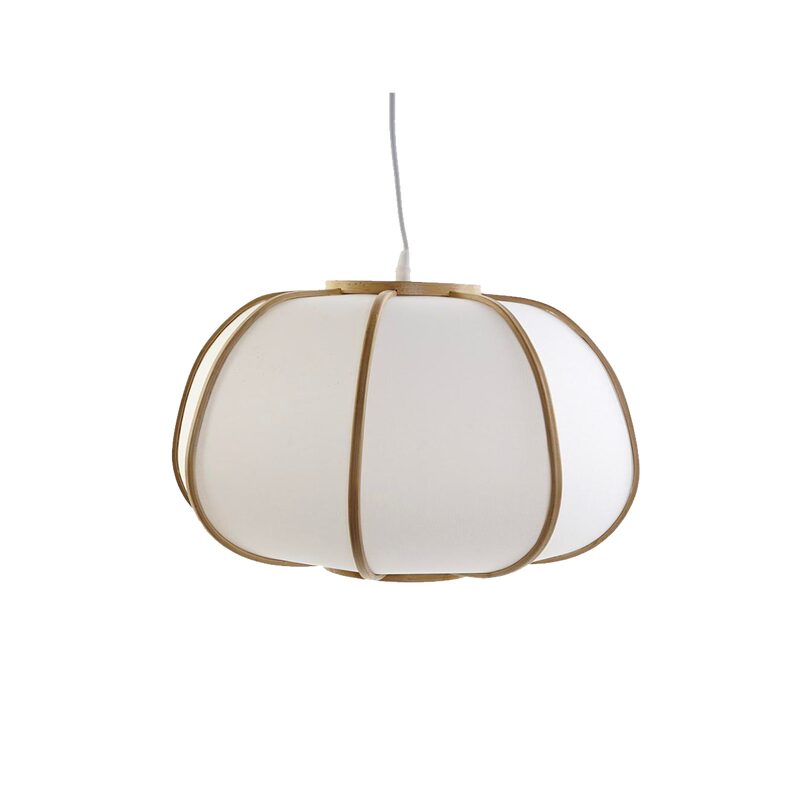 Suspension OSAKA coloris blanc et  bambou 21 x 34 cm