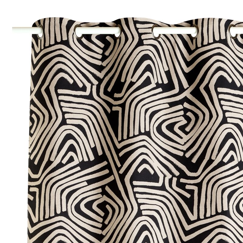 Rideau NAIROBI coloris noir 140 x 260 cm