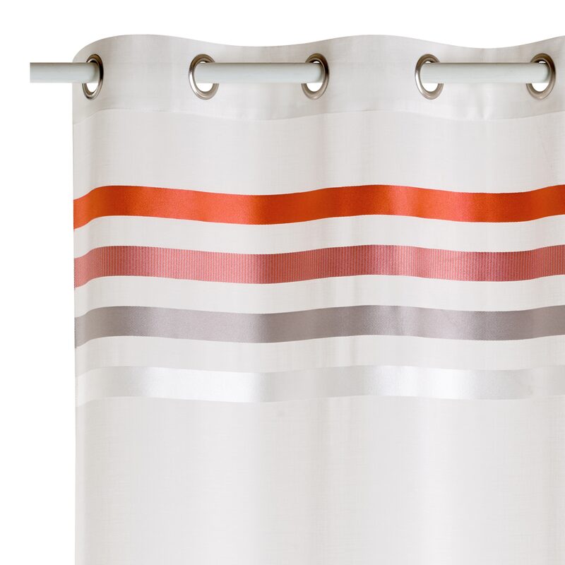 Voilage OSYA coloris rose corail 140 x 240 cm