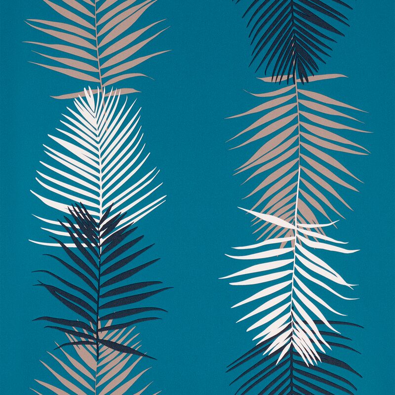 Papier peint intissé BENSIMON AKELA coloris bleu colvert