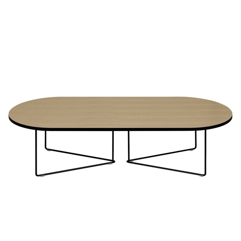 Table basse OVAL coloris noir 136 x 60 cm