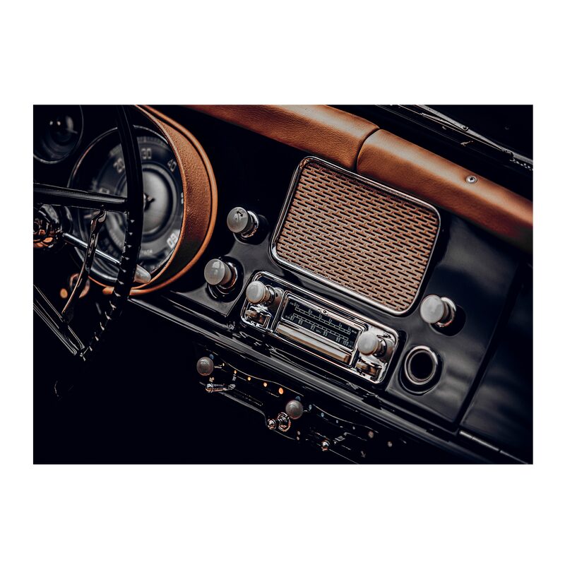Tableau en verre BROWN COCKPIT coloris brun et noir