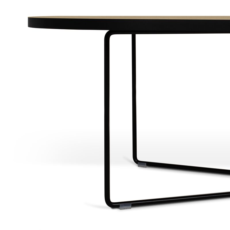 Table basse OVAL coloris noir 136 x 60 cm