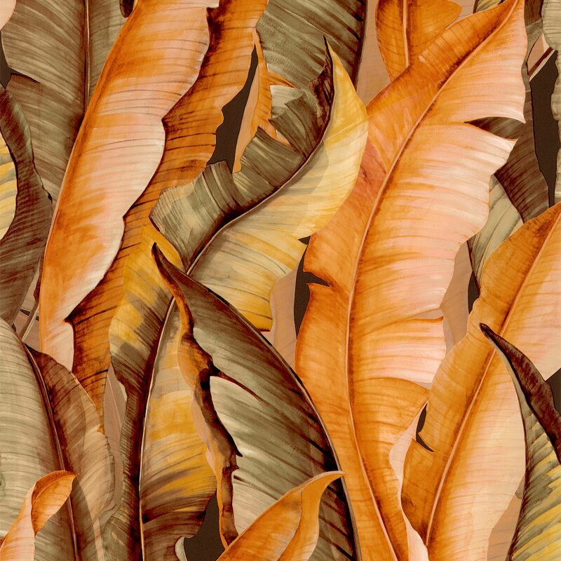 Papier peint intissé TAÏANA coloris terracotta