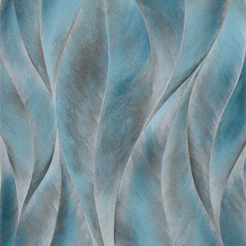 Papier peint intissé SLAVA coloris bleu mordoré