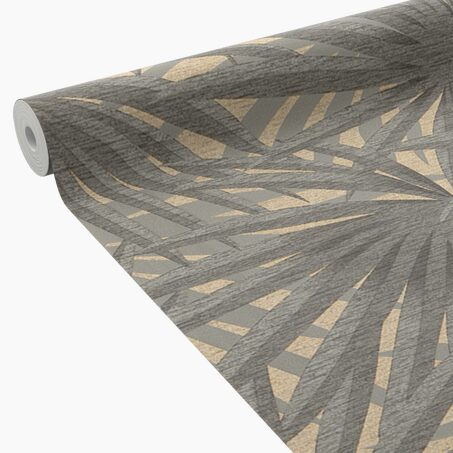 Papier peint intissé SHAÏNA coloris gris chaud