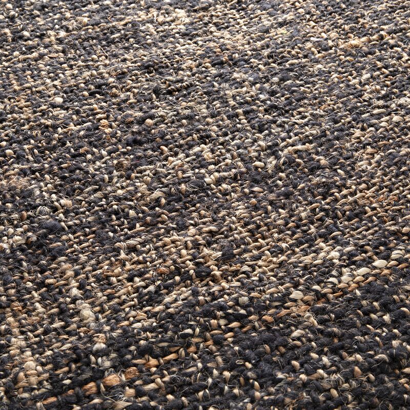 Tapis JAYAL coloris noir et naturel 160 x 230 cm