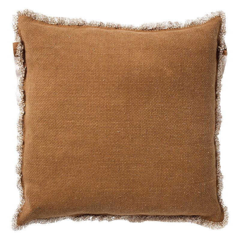 Coussin BURTA coloris tabac 45 x 45 cm