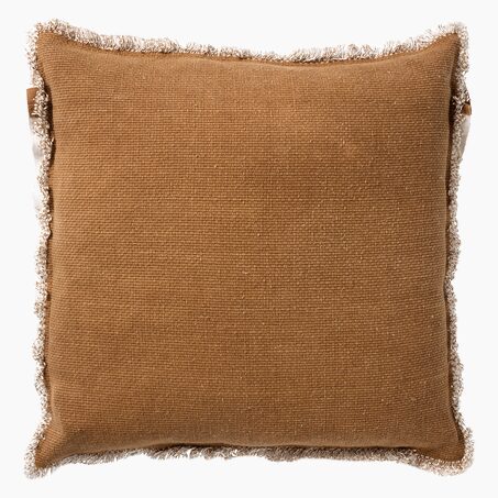 Coussin BURTA coloris tabac 45 x 45 cm