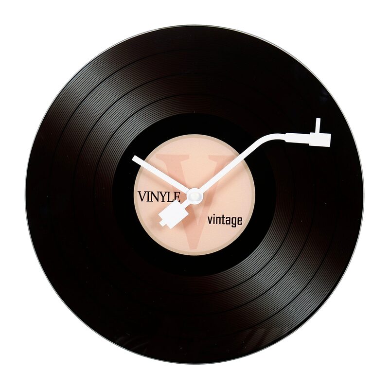 Horloge VINYLE coloris noir