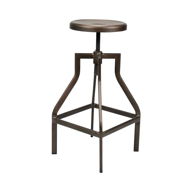 Tabouret de plan de travail BARSTOOL coloris gris métal