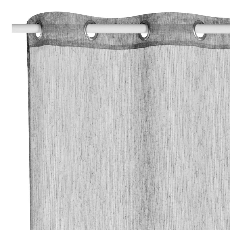 Voilage BADJI coloris gris 140 x 240 cm