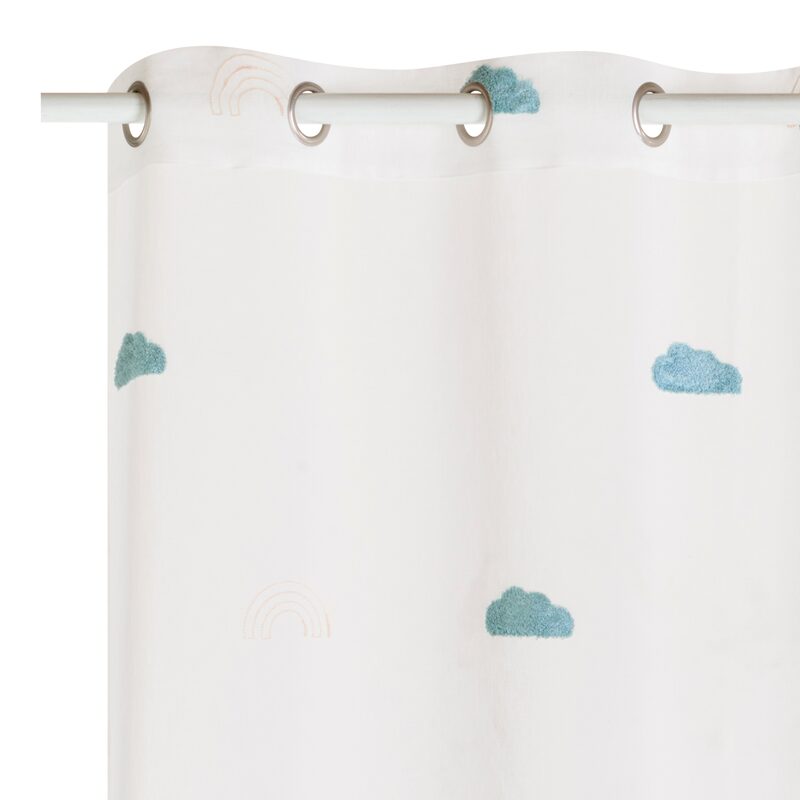 Voilage CLOUDY coloris ciel 140 x 240 cm