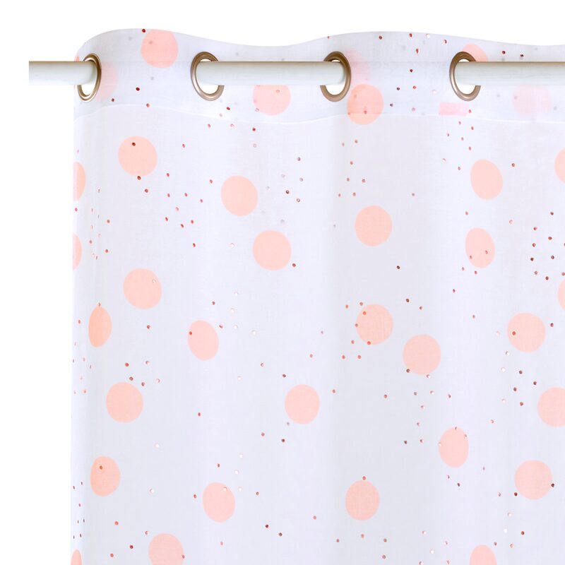 Voilage PUNTINI coloris pêche 140 x 240 cm