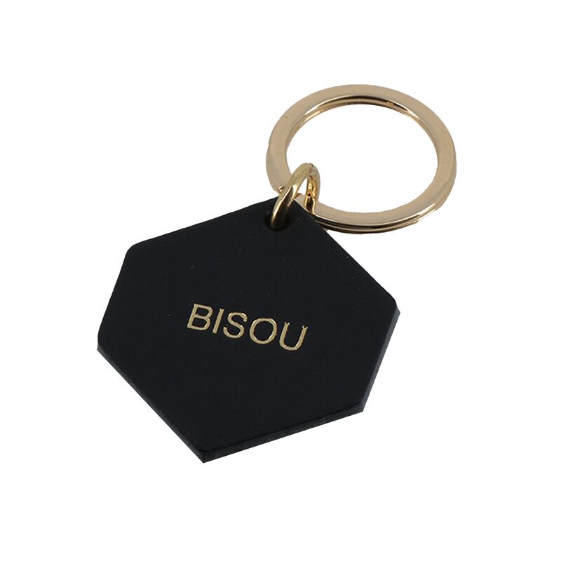 Porte clef BISOU coloris bleu nuit