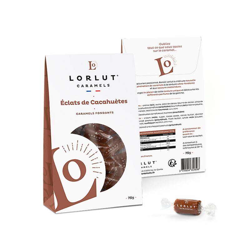 Confiserie ÉTUI CARAMELS ÉCLATS DE CACAHUÈTES
