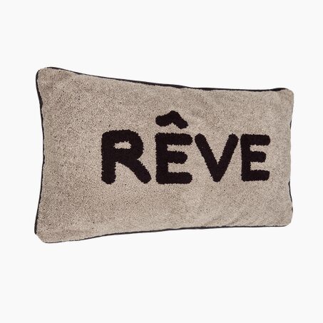 Coussin REVE coloris taupe 30 x 50 cm