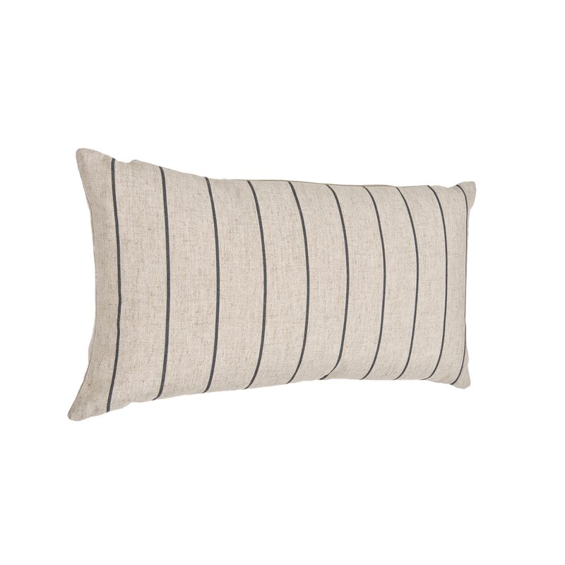 Coussin LILLIE coloris noir/blanc cassé 30 x 50 cm