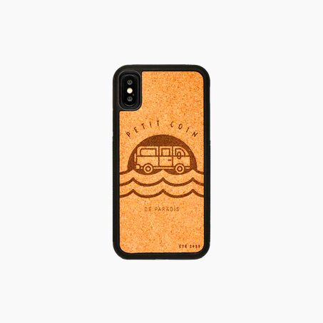 Coque en bois Coque de téléphone PETIT COIN DE PARADIS brun hauteur 15,3 cm