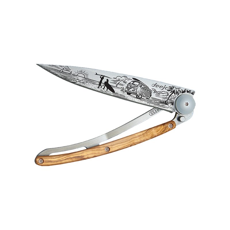 Couteau VAN LIFE coloris bois d'olivier
