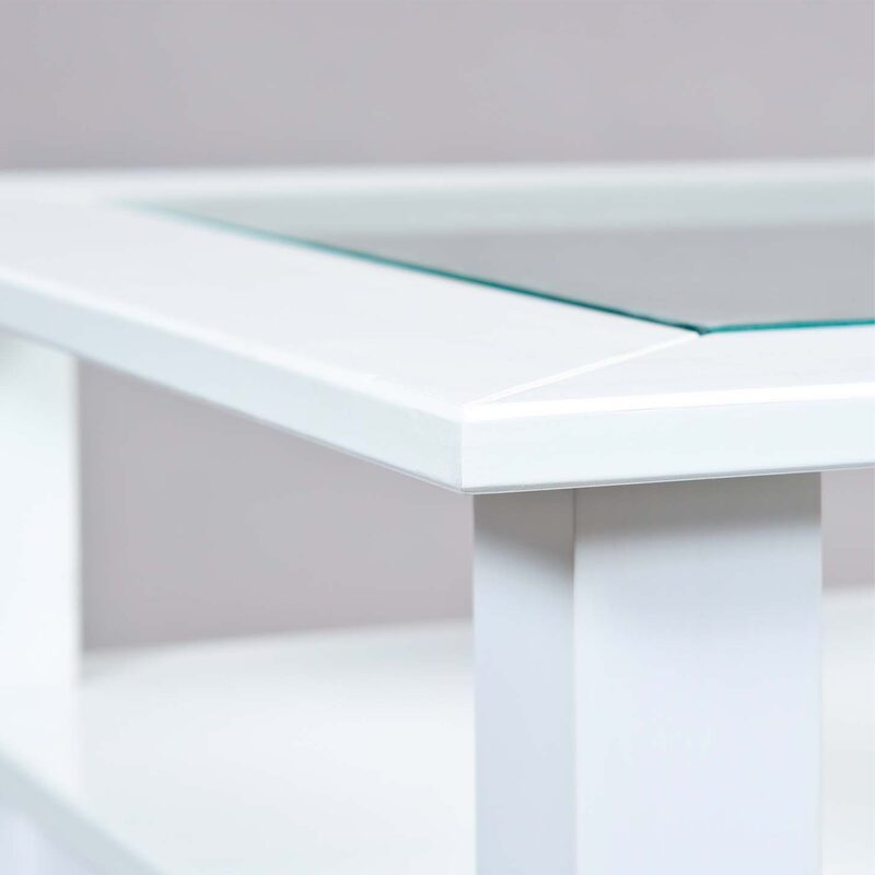 Table basse MARGO coloris blanc 115 x 60 cm