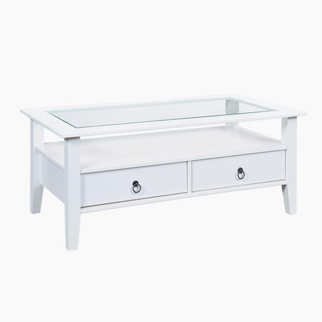 Table basse MARGO coloris blanc 115 x 60 cm