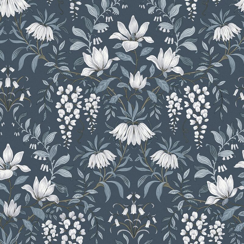 Papier peint intissé EMILY coloris bleu marine