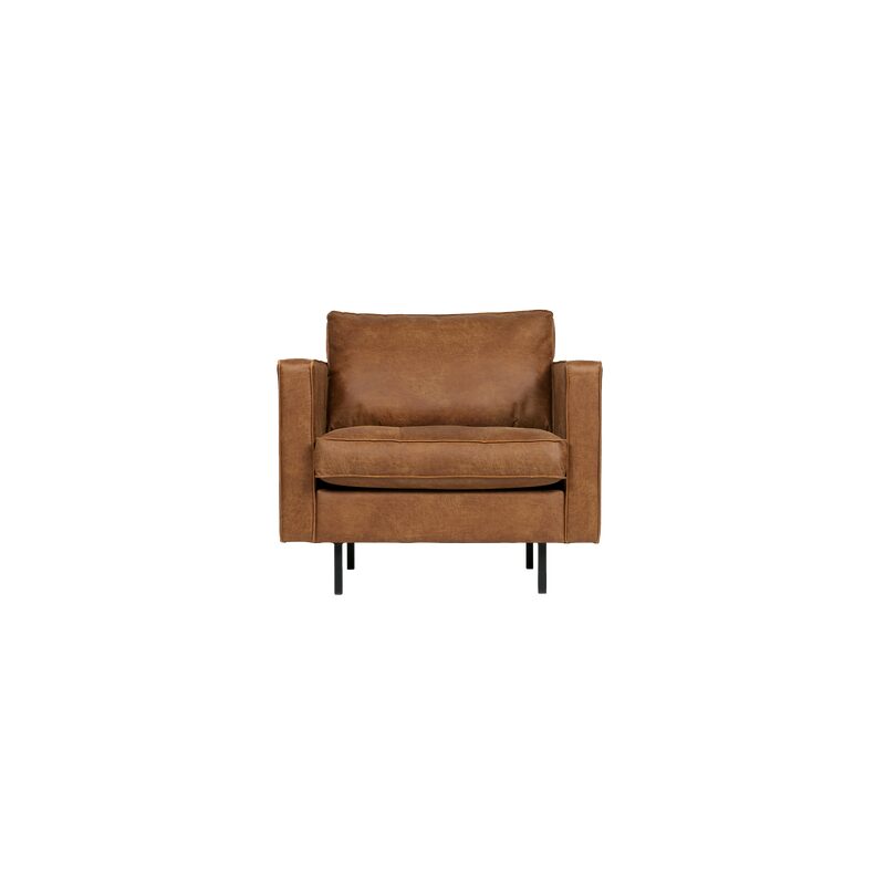 BePure Fauteuil RODEO coloris COPA COGNAC capitonné