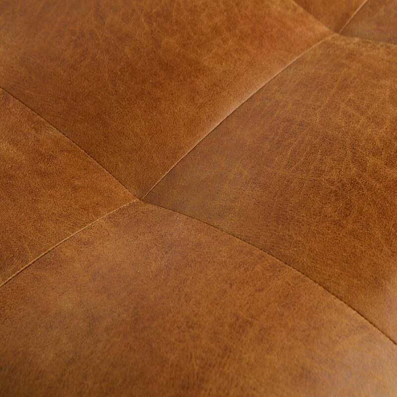 BePure Fauteuil RODEO coloris COPA COGNAC capitonné
