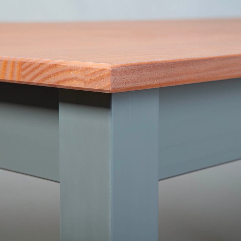 Table de salle à manger LUZERNE coloris gris foncé 160 x 90 cm