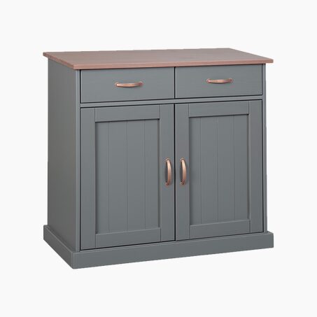 Buffet LUZERNE coloris gris foncé hauteur 86 cm