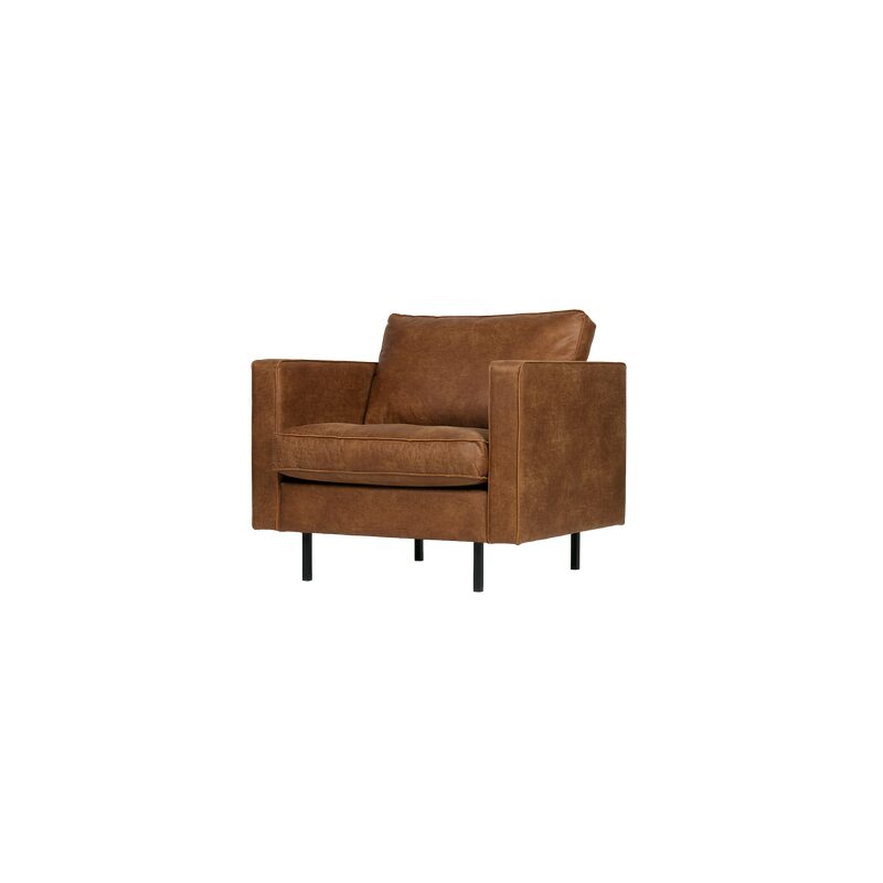 BePure Fauteuil RODEO coloris COPA COGNAC capitonné