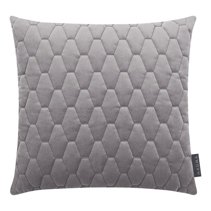 Housse de coussin MAGALI coloris gris souris 40 x 40 cm