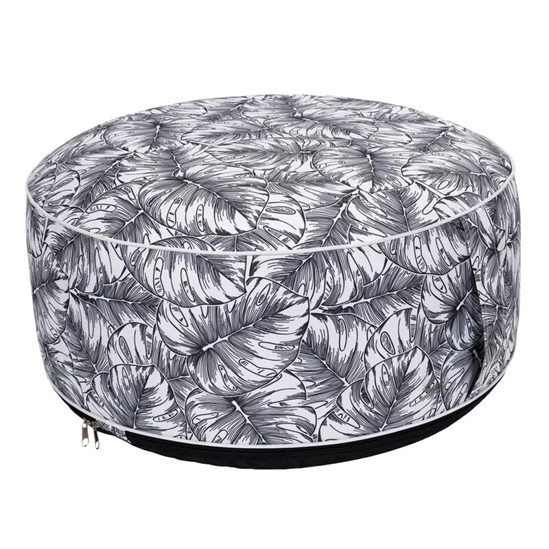 Pouf JUNGLE coloris noir et blanc