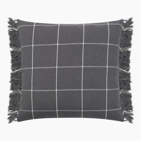 Housse de coussin PAOLO coloris anthracite 40 x 40 cm