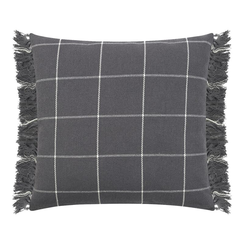 Housse de coussin PAOLO coloris anthracite 40 x 40 cm