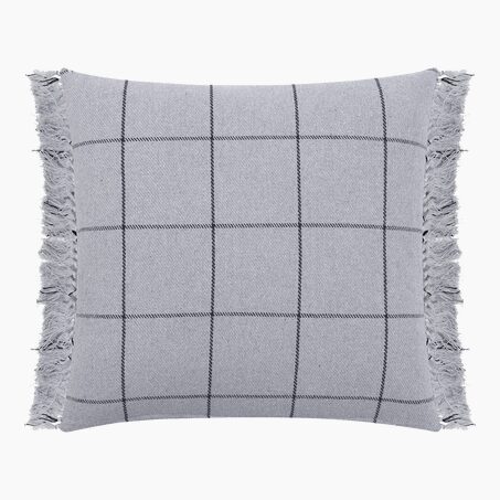 Housse de coussin PAOLO coloris gris souris 40 x 40 cm