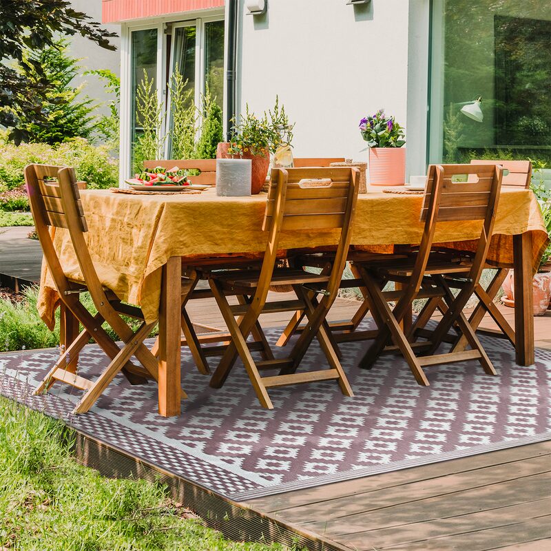 Tapis extérieur NATOU coloris taupe 180 x 240 cm