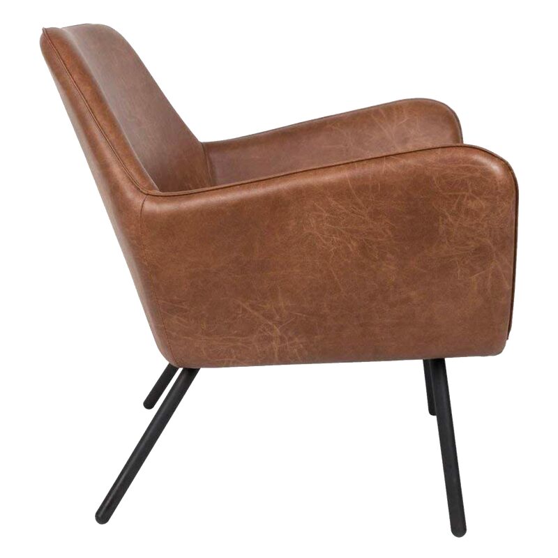 Fauteuil LOUNGE coloris cognac