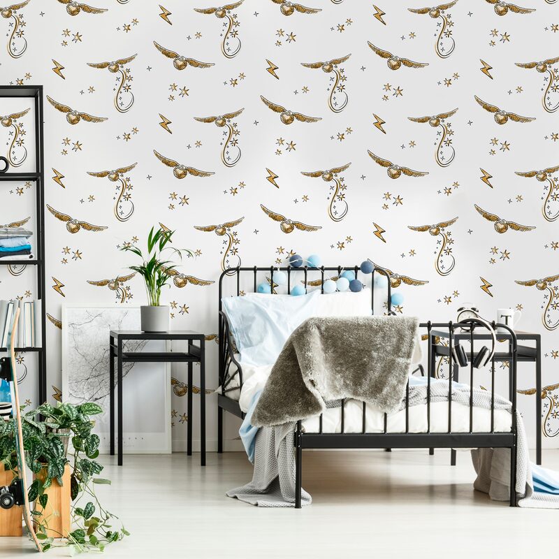 Papier peint HARRY POTTER VIF D’OR coloris doré