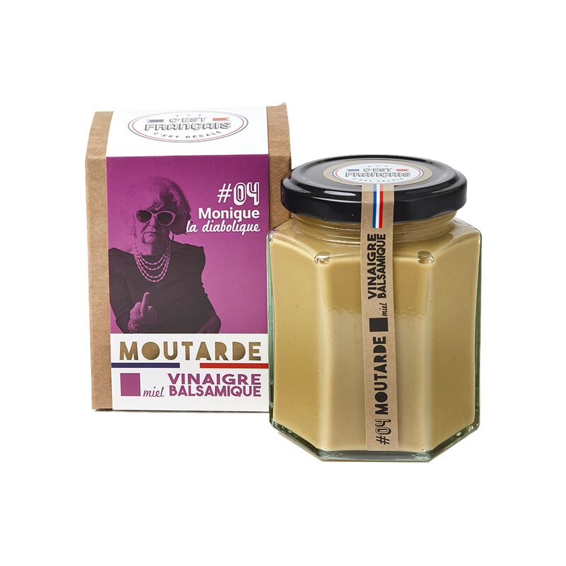 Moutarde MONIQUE LA DIABOLIQUE - MIEL VINAIGRE BALSAMIQUE