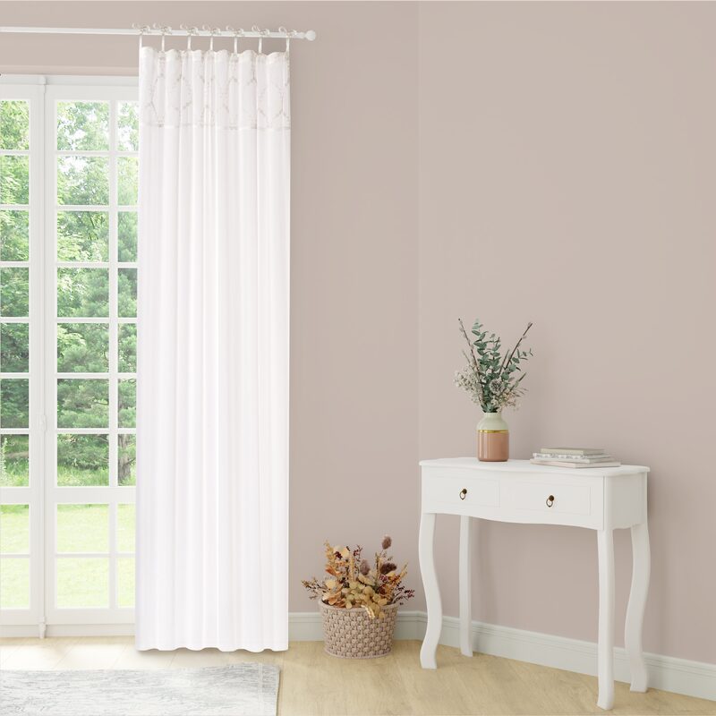 Voilage KINA coloris ivoire 140 x 240 cm