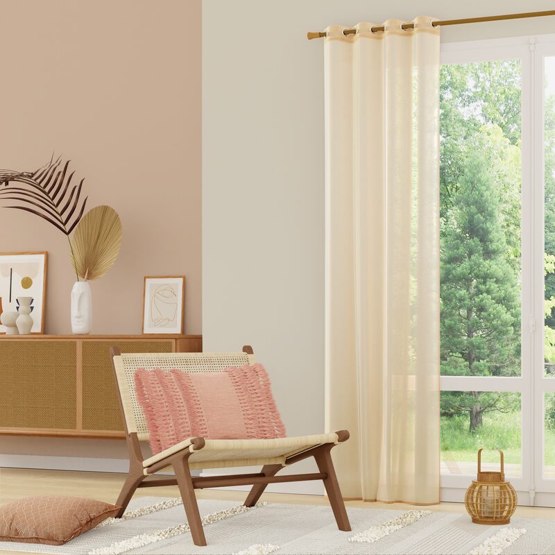 Voilage ACCADIA coloris camel 140 x 240 cm